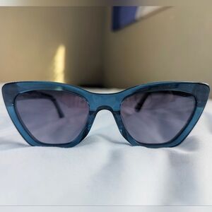 DIFF Camila Deep Aqua Cat-Eye Sunglasses